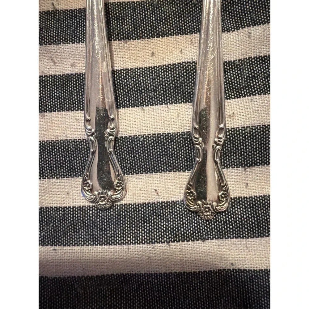 Rogers & Bro Daybreak Silver Plate Teaspoons Set of 3 Vintage Floral Flatware